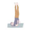 alt = illlustration woman practicing yoga in silent