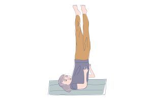 alt = illlustration woman practicing yoga in silent