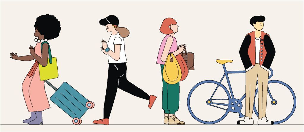 alt= illustration people trying to have a conversation