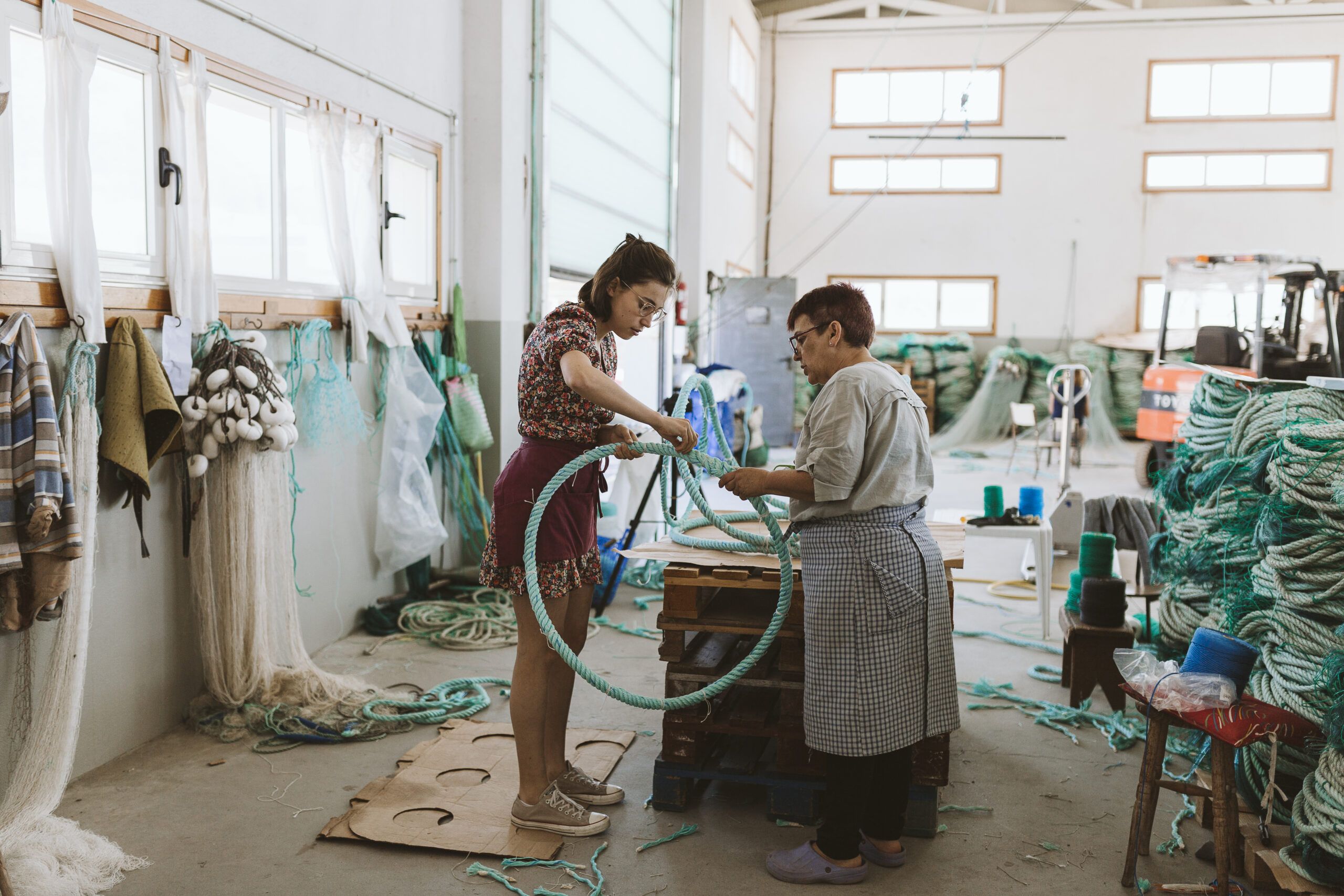 alt= Amalia Puga_fishing nets_Interview Le Gist_Decembe 2024