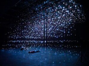 alt= NOWISWHENWEARE (The Stars), an immersive installation by American artist and theater maker Andrew Schneider, for le gist magazine